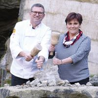 Martin und Manuela Meier im Steinbruch